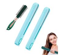 Pipiup Curling Iron, Pipiup Mini Dual Purpose Curling Iron, Minilocke 2 in 1 Mini Straightener Flat Irons, For Short and Long Hair for Travel (Pink) (2 Blue)