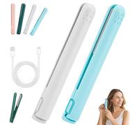 Pipiup Curling Iron, Pipiup Mini Dual Purpose Curling Iron, Minilocke Hair Curler and Straightener 2 in 1, Portable USB Ceramic Mini, for Travel Home (Mix E,2 Pcs)