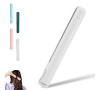 Pipiup Curling Iron, Pipiup Mini Dual Purpose Curling Iron, Portable USB Ceramic 2 in 1 Hair Curler and Straightener, for Home or Travel (White)