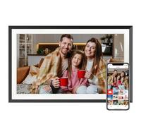 PiPivision Cornice digitale WiFi da 15,6 pollici, cornice digitale intelligente, grande capacità di 32 GB, touch screen HD IPS, rotazione automatica, condividi foto/video istantaneamente