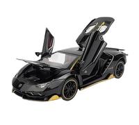 PIPJLCGE Mini modellino di auto in miniatura in scala 1:24 per Lamborghini LP770 LP780, modellino di auto in lega di metallo, squisita decorazione per soggiorno (nero)