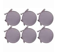 PIPOEI Cuscini per sedia Set di 2/4/6 cuscini per sedia rotonda con lacci, cuscini per sedia rotonda diametro 30 cm, cuscino in poliestere per sedia da bistrot A-07,30cm-6pcs