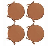 PIPOEI Cuscini per sedia Set di 2/4/6 cuscini per sedia rotonda con lacci, cuscini per sedia rotonda diametro 30 cm, cuscino in poliestere per sedia da bistrot A-03,30cm-4pcs