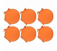 PIPOEI Cuscini per sedia Set di 2/4/6 cuscini per sedia rotonda con lacci, cuscini per sedia rotonda diametro 30 cm, cuscino in poliestere per sedia da bistrot A-11,30cm-6pcs