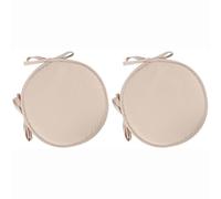 PIPOEI Cuscini per Sedia Set di 2/4/6 Cuscini per Sedia Rotonda con Lacci, Cuscini per Sedia Rotonda Diametro 30 cm, Cuscino in Poliestere per Sedia da bistrot A-02,29cm-2pcs