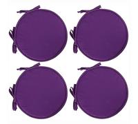 PIPOEI Cuscini per sedia Set di 2/4/6 cuscini per sedia rotonda con lacci, cuscini per sedia rotonda diametro 30 cm, cuscino in poliestere per sedia da bistrot A-13,30cm-4pcs