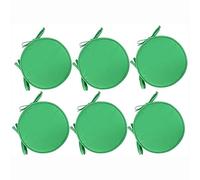 PIPOEI Cuscini per sedia Set di 2/4/6 cuscini per sedia rotonda con lacci, cuscini per sedia rotonda diametro 30 cm, cuscino in poliestere per sedia da bistrot A-06,30cm-6pcs