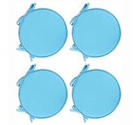 PIPOEI Cuscini per Sedia Set di 2/4/6 Cuscini per Sedia Rotonda con Lacci, Cuscini per Sedia Rotonda Diametro 30 cm, Cuscino in Poliestere per Sedia da bistrot A-08,30cm-4pcs