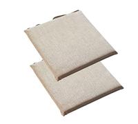 PIPOEI Cuscini per sedie da Cucina con Lacci Set di 2/4/6, Cuscino per sedie da Sala da Pranzo con Nastri, Copertura Rimovibile con Cerniera, Ideale per L'Ufficio, Cucina Sala da Pranzo B-2,45 x 45cm