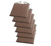 PIPOEI Cuscini per sedie da Cucina con Lacci Set di 2/4/6, Cuscino per sedie da Sala da Pranzo con Nastri, Copertura Rimovibile con Cerniera, Ideale per L'Ufficio, Cucina Sala da Pranzo A-6,45 x 45cm