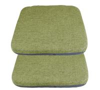 PIPOEI Cuscini per Sedie da Pranzo 2/6, Cuscino per Schienale Quadrato 36 x 36 cm, Cuscino Lavabile Antiscivolo Spesso 4 cm per Mobili da Giardino e Bistrot Green,2 Pack