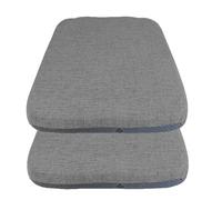 PIPOEI Cuscini per Sedie da Pranzo 2/6, Cuscino per Schienale Quadrato 36 x 36 cm, Cuscino Lavabile Antiscivolo Spesso 4 cm per Mobili da Giardino e Bistrot Dark Grey,2 Pack