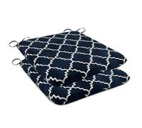 PIPOEI Cuscini per Sedie Esterno Impermeabili Set da 2 (50x47x4 cm) Cuscino Sedia con Lacci in Schiuma Ad Alta Densità 08