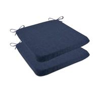 PIPOEI Cuscini per Sedie Esterno Impermeabili Set da 2 (50x47x4 cm) Cuscino Sedia con Lacci in Schiuma Ad Alta Densità 01