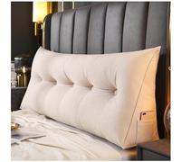 PIPOEI Cuscino a Cuneo per Testiera, Grande Cuscino Bianco Sporco, Cuscini di Posizionamento Lettura Triangolari Schienale a Cuneo Triangolare per Letto Singolo/Matrimoniale 79x20x8in