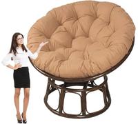 PIPOEI Cuscino del Sedile Rotondo Imbottito, Cuscino Altalena in Rattan Sedia per Uova Amache Tappetino Sedia, Cuscini per Sedia Spessi Comodo Cuscino per Interni ed Esterni Khaki,160cm