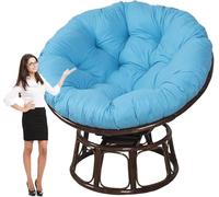 PIPOEI Cuscino del Sedile Rotondo Imbottito, Cuscino Altalena in Rattan Sedia per Uova Amache Tappetino Sedia, Cuscini per Sedia Spessi Comodo Cuscino per Interni ed Esterni Peacock Blue,160cm