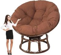 PIPOEI Cuscino del Sedile Rotondo Imbottito, Cuscino Altalena in Rattan Sedia per Uova Amache Tappetino Sedia, Cuscini per Sedia Spessi Comodo Cuscino per Interni ed Esterni Coffee,160cm