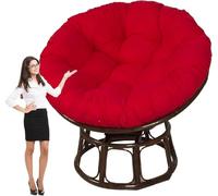 PIPOEI Cuscino del Sedile Rotondo Imbottito, Cuscino Altalena in Rattan Sedia per Uova Amache Tappetino Sedia, Cuscini per Sedia Spessi Comodo Cuscino per Interni ed Esterni Red,150cm