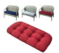 PIPOEI Cuscino per Panca da Esterno, Cuscini Impermeabili per Sedie a Sdraio, Cuscini per Panche a Due Posti per Patio, Cortile, Veranda, Giardino, Mobili in Vimini Wine Red