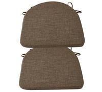 PIPOEI Cuscino per Sedia Cuscini per Sedia da Giardino, Ferro di Cavallo Antiscivolo semicircolare con Nastri per Interno Esterno casa Ufficio Cucina Coffee,2 Pack