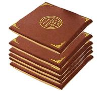 PIPOEI Set di 2/4/6 Cuscini per Sedia, Cuscino in Tatami di Lino per Sedia da Pranzo di 3 cm di Spessore, Pavimento in Schiuma per Casa, Sedia da Ufficio 01-6 PCS- 45 * 40cm