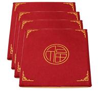 PIPOEI Set di 2/4/6 Cuscini per Sedia, Cuscino in Tatami di Lino per Sedia da Pranzo di 3 cm di Spessore, Pavimento in Schiuma per Casa, Sedia da Ufficio06,4 PCS- 40 * 35cm