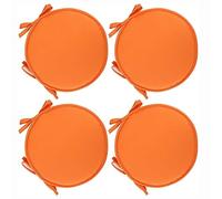 PIPOEI Set di 2/4/6 Cuscini per Sedia Rotonda con Lacci, Diametro 30 cm, in Poliestere per Sedia da Bistrot A-11, 30cm-4pcs