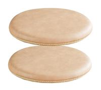 PIPOEI Set di 2 Cuscini per sedie, Rotonde Cuscino per Sedile in Pelle, 4 cm di Spessore Antiscivolo Sgabello Bistro Cuscinetto per Ufficio, Soggiorno, Cucina Sala da Pranzo 06,2 Set - 35cm