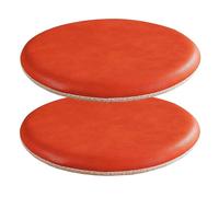 PIPOEI Set di 2 Cuscini per sedie, Rotonde Cuscino per Sedile in Pelle, 4 cm di Spessore Antiscivolo Sgabello Bistro Cuscinetto per Ufficio, Soggiorno, Cucina Sala da Pranzo 05,2 Set - 30cm