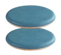 PIPOEI Set di 2 Cuscini per sedie, Rotonde Cuscino per Sedile in Pelle, 4 cm di Spessore Antiscivolo Sgabello Bistro Cuscinetto per Ufficio, Soggiorno, Cucina Sala da Pranzo 07,2 Set - 30cm