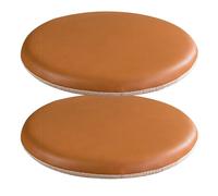 PIPOEI Set di 2 Cuscini per sedie, Rotonde Cuscino per Sedile in Pelle, 4 cm di Spessore Antiscivolo Sgabello Bistro Cuscinetto per Ufficio, Soggiorno, Cucina Sala da Pranzo 01,2 Set - 30cm