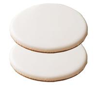 PIPOEI Set di 2 Cuscini per sedie, Rotonde Cuscino per Sedile in Pelle, 4 cm di Spessore Antiscivolo Sgabello Bistro Cuscinetto per Ufficio, Soggiorno, Cucina Sala da Pranzo 04,2 Set - 35cm