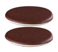 PIPOEI Set di 2 Cuscini per sedie, Rotonde Cuscino per Sedile in Pelle, 4 cm di Spessore Antiscivolo Sgabello Bistro Cuscinetto per Ufficio, Soggiorno, Cucina Sala da Pranzo 03,2 Set - 30cm