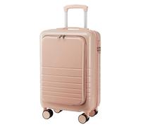 PIPONS Bagagli Valigia Unisex Adulto Bagaglio A Mano Approvato Dalla Compagnia Aerea, Valigia Leggera Da Viaggio Con Guscio Rigido Valigia Trolley (Color : Rosa, Size : 24in)