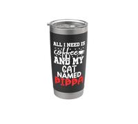 Pippa Gifts All I Need Is Coffee Cat Named Pippa Bicchiere termico in acciaio inox doppia parete