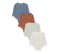 Pippi 4er Pack Body LS Set di Biancheria per Bambino e Neonato, Miraggio Blu, 18 Mesi Unisex-Bimbi