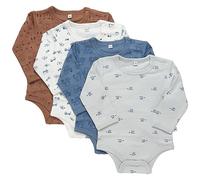 Pippi 4er Pack Body LS Set di Biancheria per Bambino e Neonato, Miraggio Blu, 3 Anni Unisex-Bimbi