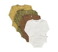 Pippi 4er Pack Body LS Set di Biancheria per Bambino e Neonato, Tinsel, 12 Mesi Unisex-Bimbi