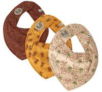 PIPPI Bandana Bib (3er Pack) Bavaglino Triangolo, Tortoise Shell, Taglia Unica Unisex-Bimbi