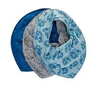 PIPPI Bandana Bib (3er Pack), Bavaglino triangolo Unisex - Bimbi 0-24, opacity, Light dusty blue, Taglia unica