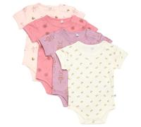 PIPPI Body SS AO-Printed (4-Pack) Biancheria Intima, Dusty Rose, 98 Unisex-Bimbi