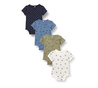 PIPPI Body SS AO-Printed (4-Pack), Biancheria Intima Unisex - Bimbi 0-24, Deep Lichen Green, 62