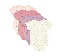 PIPPI Body SS AO-Printed (4-Pack), Biancheria Intima Unisex - Bimbi 0-24, Dusty Rose, 98
