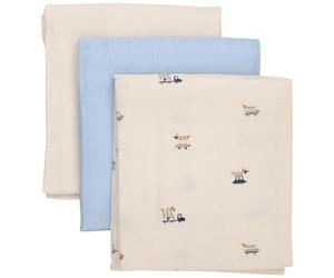 Pippi Confezione da 3 pannolini unisex per bambini, 70 x 70 cm