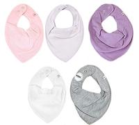 Pippi Confezione da 5 Bavaglini triangolari per Bambini Foulard, Princess Rose, Taglia Unica Bimbo