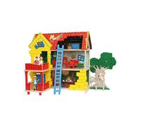 Pippi Langstrumpf Kit casa delle bambole in legno - 2 piani casa in miniatura - giocattolo per ragazze e ragazzi a partire dai 4 anni - bellissimo e di alta qualità Dollhouse (Villa Kunterbunt)
