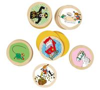 Pippi Kids Game Memo - Gioco in Legno per Bambini - Gioco Memoria con 38 Vassoi in Legno - Prodotto Pippi con Licenza Ufficiale - Per Bambini 3+