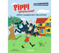 Pippi Langstrumpf spielt Fangen mit Polizisten