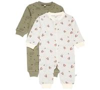 PIPPI Nightsuit-Zipper (2-Pack) Completo Pigiama, Deep Lichen Green, 86 Unisex-Bimbi